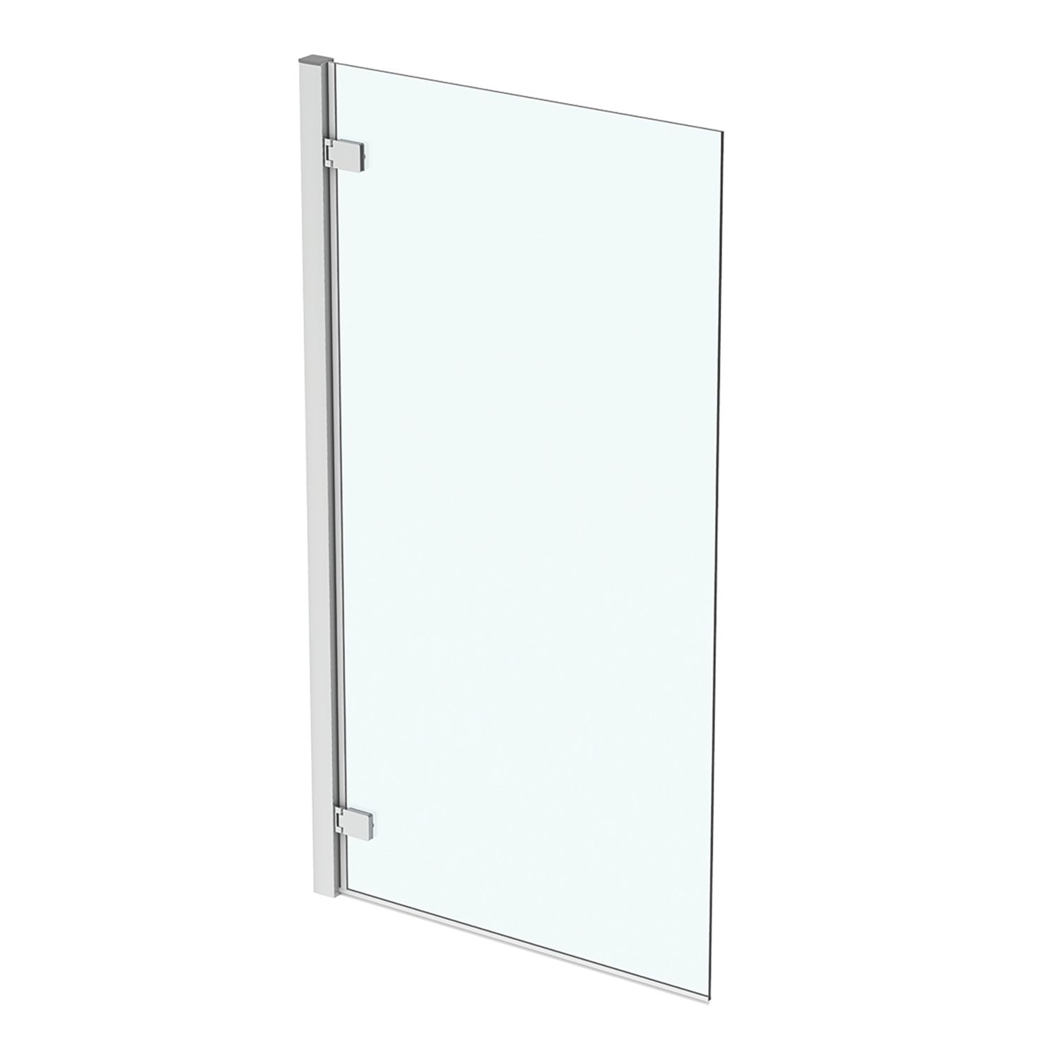 Ideal Standard i.life Frameless Silver Hinged Bath Screen Right-Handed 815-840mm x 1505mm (925KU)