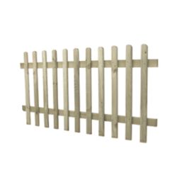 Forest Ultima Picket  Fence Panels Natural Timber 6' x 3' Pack of 3