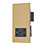 Contactum Lyric 2-Gang Dual Voltage Shaver Socket 115 - 230V Brushed Brass with Black Inserts