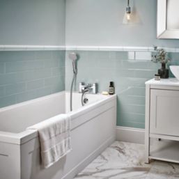 Hansgrohe Vernis Shape Chrome 126mm Deck Mounted Dual Control  Shower Mixer Tap