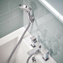 Hansgrohe Vernis Shape Chrome 126mm Deck Mounted Dual Control  Shower Mixer Tap