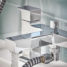 Hansgrohe Vernis Shape Chrome 126mm Deck Mounted Dual Control  Shower Mixer Tap