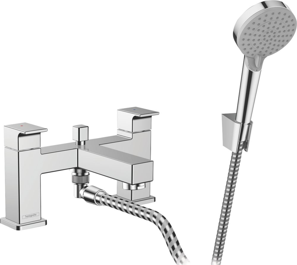 Hansgrohe Vernis Shape Deck-Mounted Bath Mixer with Hand shower Chrome