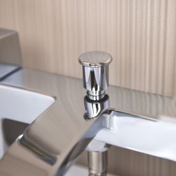 ETAL Kinlin Chrome 143mm Deck Mounted Dual Control Manual Shower Mixer Tap