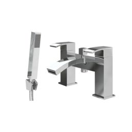 ETAL Kinlin Chrome 143mm Deck Mounted Dual Control Manual Shower Mixer Tap
