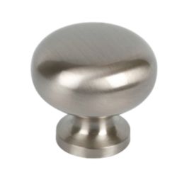 Essentials  Sleek Round Knobs Satin Nickel 30mm 2 Pack