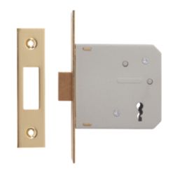ERA  3 Lever Brass Mortice Deadlock 76mm Case - 56mm Backset