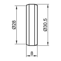 Flomasta  Brass Compression Olives 28mm 20 Pack