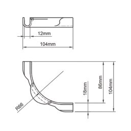 Warmup Curved Underfloor Heating Pipe Support 12mm