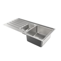 Swirl Canche 1.5 Bowl  Polished Stainless Steel Sink 1005mm x 505mm