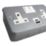 Essentials  13A 2-Gang 2-Pole Switched Metal Clad Socket + 3.1A 15.5W 2-Outlet Type A & C USB Charger with White Inserts