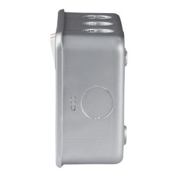 Essentials  13A 2-Gang 2-Pole Switched Metal Clad Socket + 3.1A 15.5W 2-Outlet Type A & C USB Charger with White Inserts