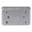 Essentials  13A 2-Gang 2-Pole Switched Metal Clad Socket + 3.1A 15.5W 2-Outlet Type A & C USB Charger with White Inserts