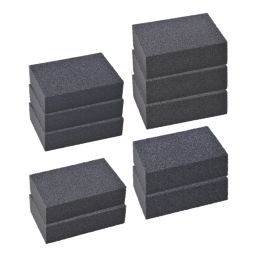 Titan  40/80/120 Grit Wood, Paint, Varnish, Plaster & Filler Sanding Sponges 100mm x 68mm 10 Pack