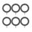 Renaissance Matt Black Metal Curtain Rings 19mm 6 Pack