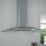 Cooke & Lewis  Curved Glass Hood Stainless Steel 900mm