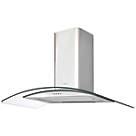 Cooke & Lewis CLCGS90 Curved Glass Hood Stainless Steel 900mm