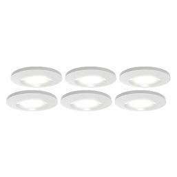 4lite  Fixed  Fire Rated LED Downlight Matt White 7W 710lm 6 Pack