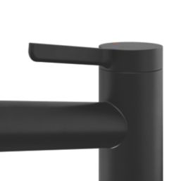 Swirl Bonda Black 250mm Standard Round Head Mono Basin Mixer Tap
