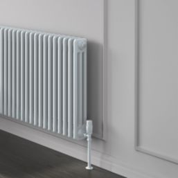 Reina 600mm x 1370mm 6086BTU White Horizontal 3 Column Radiator