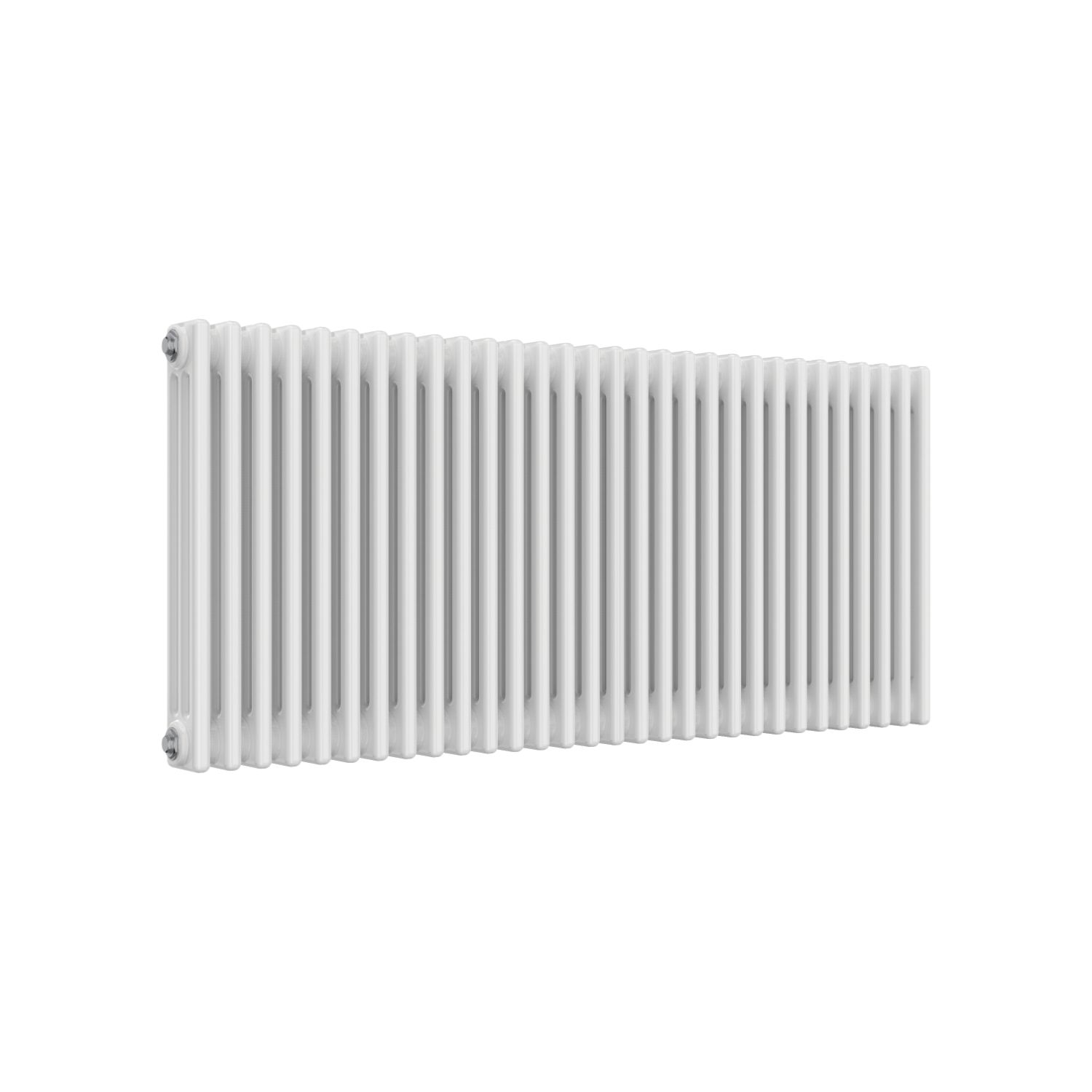 Reina 600mm x 1370mm 6086BTU White Horizontal 3 Column Radiator (926LH)