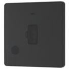 British General Evolve 13A Unswitched Fused Spur with LED Matt Black with Black Inserts