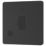 British General Evolve 13A Unswitched Fused Spur with LED Matt Black with Black Inserts