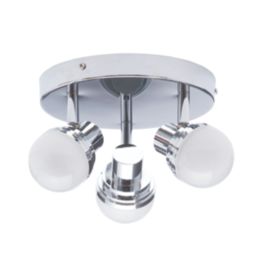 Spa Milan Round 3-Light Ceiling Light Chrome