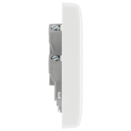 British General  13A Unswitched Fused Spur & Flex Outlet  White