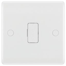 British General  13A Unswitched Fused Spur & Flex Outlet  White