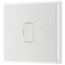 British General  13A Unswitched Fused Spur & Flex Outlet  White