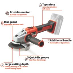Einhell Professional AXXIO 18/125 Q Solo 18V Li-Ion Power X-Change 5" Brushless Cordless Quick Release Angle Grinder - Bare