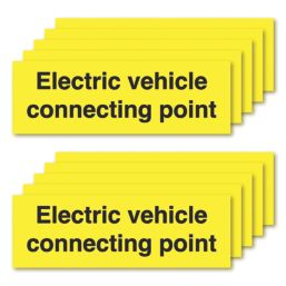 Essentials  EV Connecting Point Labels 75mm x 25mm 10 Pack