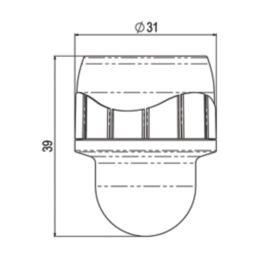 PolyPlumb Enhanced  Plastic Push-Fit Socket Ends 15mm 10 Pack