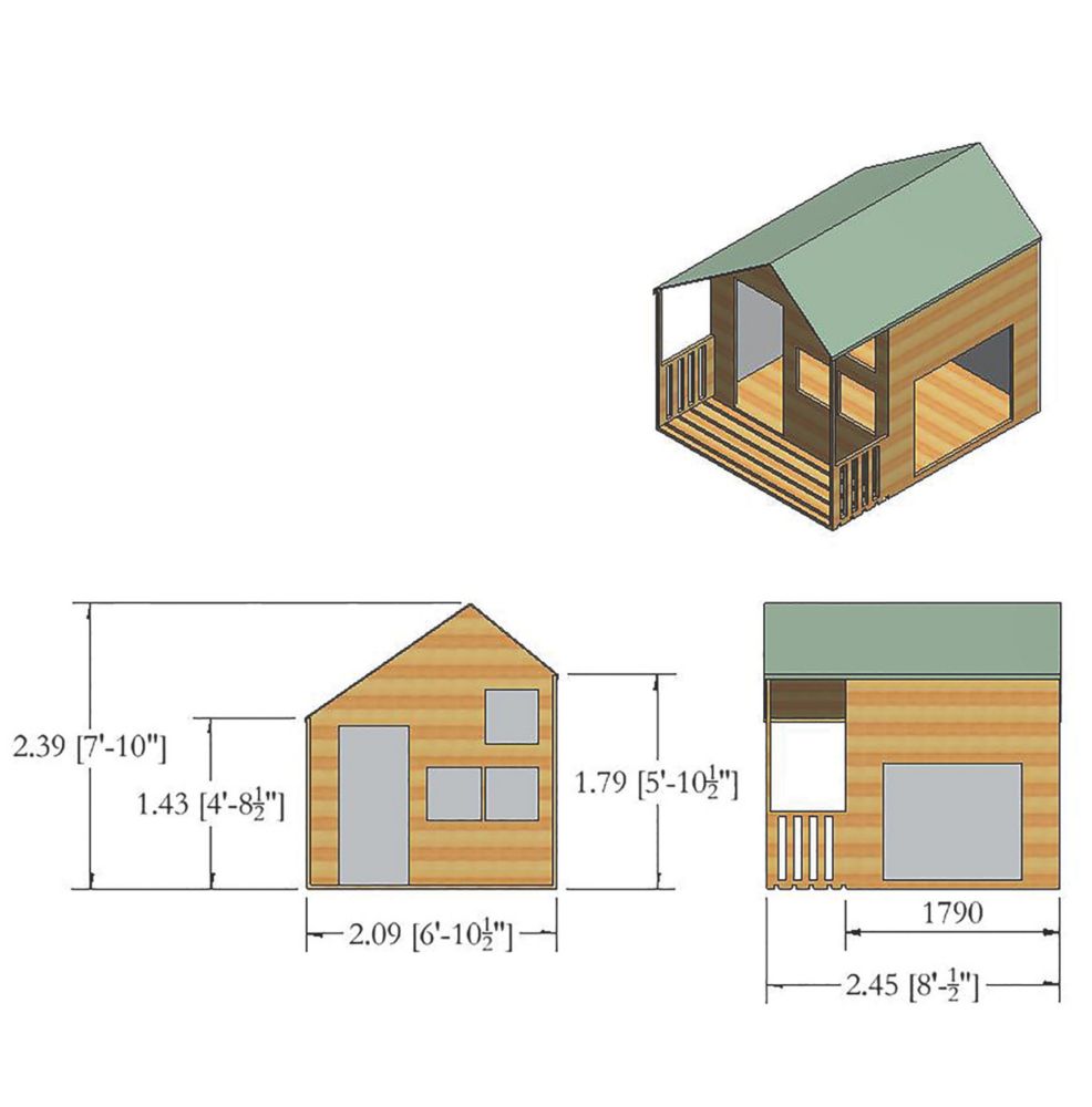 Wooden playhouse screwfix sales