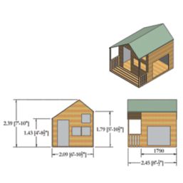 Shire Crib 7' x 8' (Nominal) Shiplap T&G Timber Playhouse