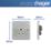 Hager Sollysta WRS51BSW 5A 1-Gang Unswitched Round Pin Socket Brushed Steel with White Inserts
