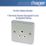 Hager Sollysta WRS51BSW 5A 1-Gang Unswitched Round Pin Socket Brushed Steel with White Inserts