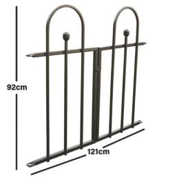 Apollo Appleton Easy Fit  Fence Gates Matt-Black 94cm x 92cm 1 Pair