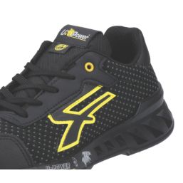 U-Power Matt Lightweight Size 10  Black  Water-Resistant  Safety Trainers