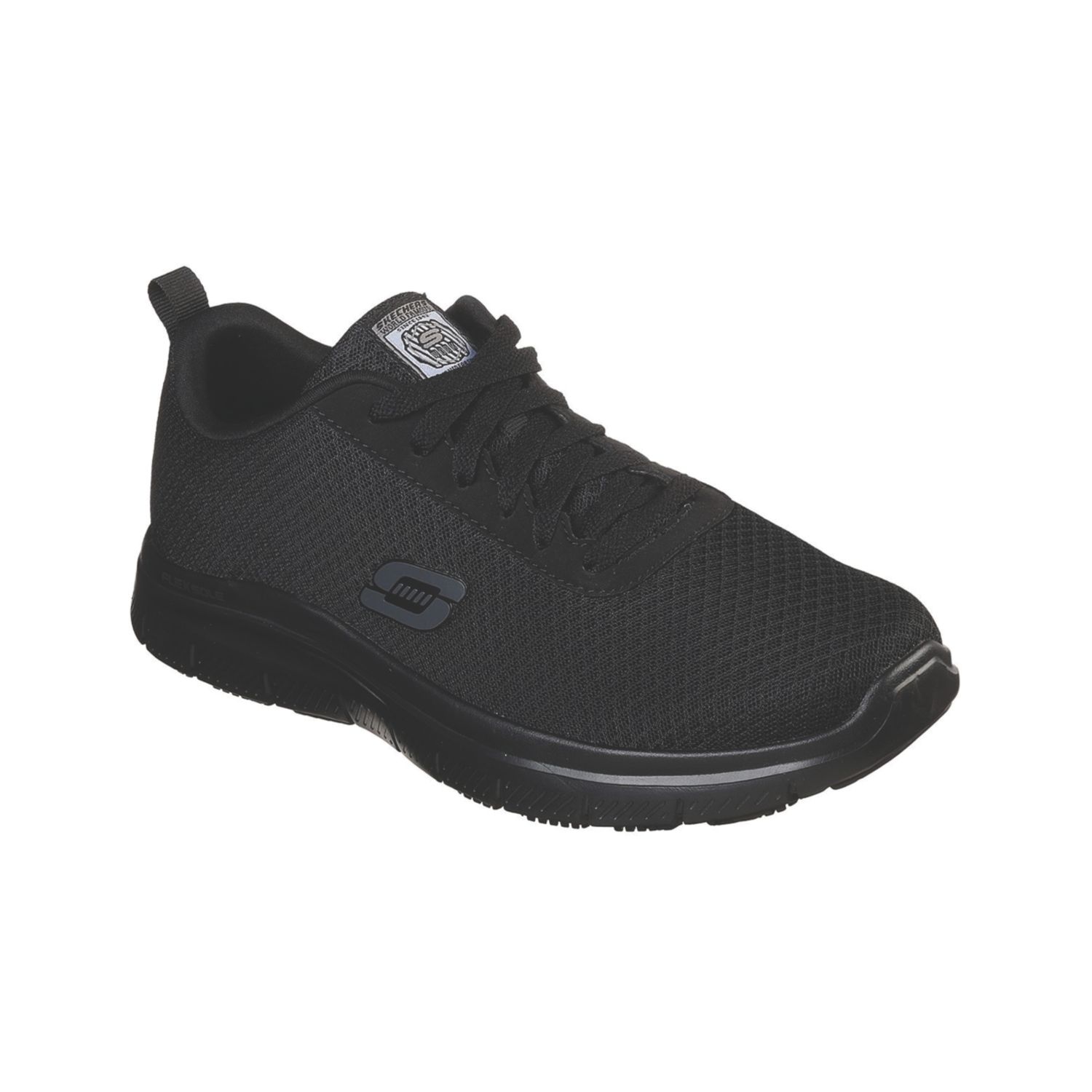 Skechers Size 12 Black Occupational Work Trainers (927CW)