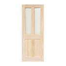 Victorian 2-Clear Light Unfinished Pine Wooden 2-Panel Internal Door 1981mm x 686mm