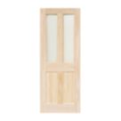 Victorian 2-Clear Light Unfinished Pine Wooden 2-Panel Internal Door 1981mm x 686mm