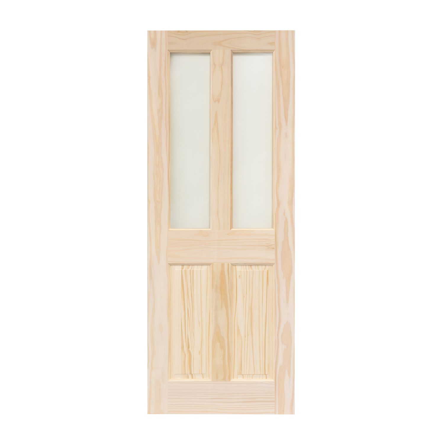 Victorian 2-Clear Light Unfinished Pine Wooden 2-Panel Internal Door 1981mm x 686mm (927FA)