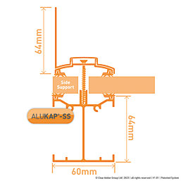 ALUKAP-SS Brown  Self-Support Wall Bar 3000mm x 60mm