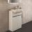 Ideal Standard i.life S Semi-Countertop Floorstanding Basin Unit with Black Handles & Basin Matt White 602mm x 360mm x 888mm