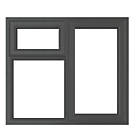 Crystal  Right-Hand Opening Clear Triple-Glazed Casement Anthracite on White uPVC Window 1190mm x 1040mm