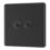 LAP  20A 16AX 2-Gang 2-Way Switch  Matt Black with Colour-Matched Inserts