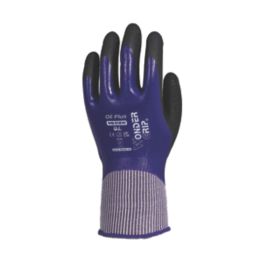 Wonder Grip WG-518W Oil Plus Protective Work Gloves Purple / Black / White Large