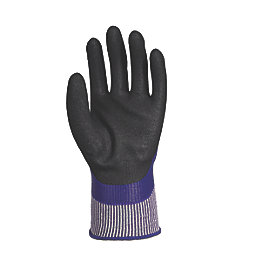 Wonder Grip WG-518W Oil Plus Protective Work Gloves Purple / Black / White Large